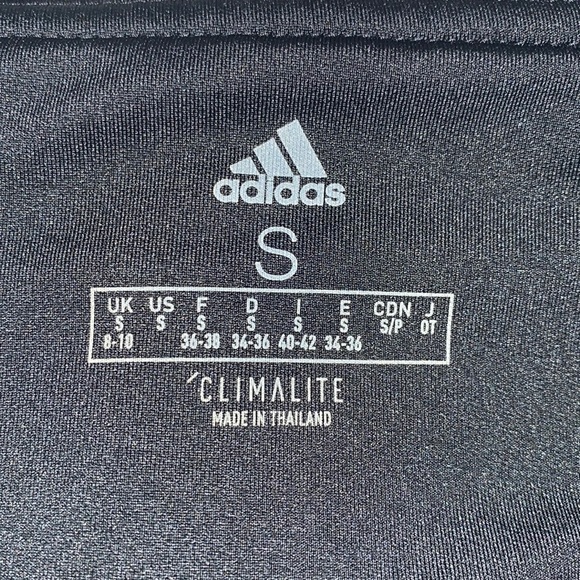 ADIDAS Climalite Floral Outline Black Leggings - Picture 6 of 9